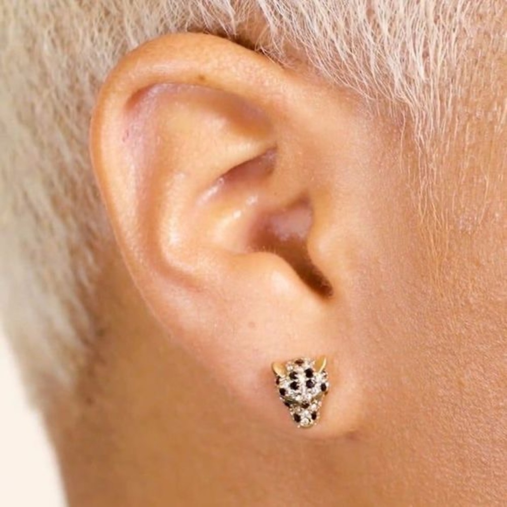 Retired Stella & Dot pave’ crystal Roar Studs